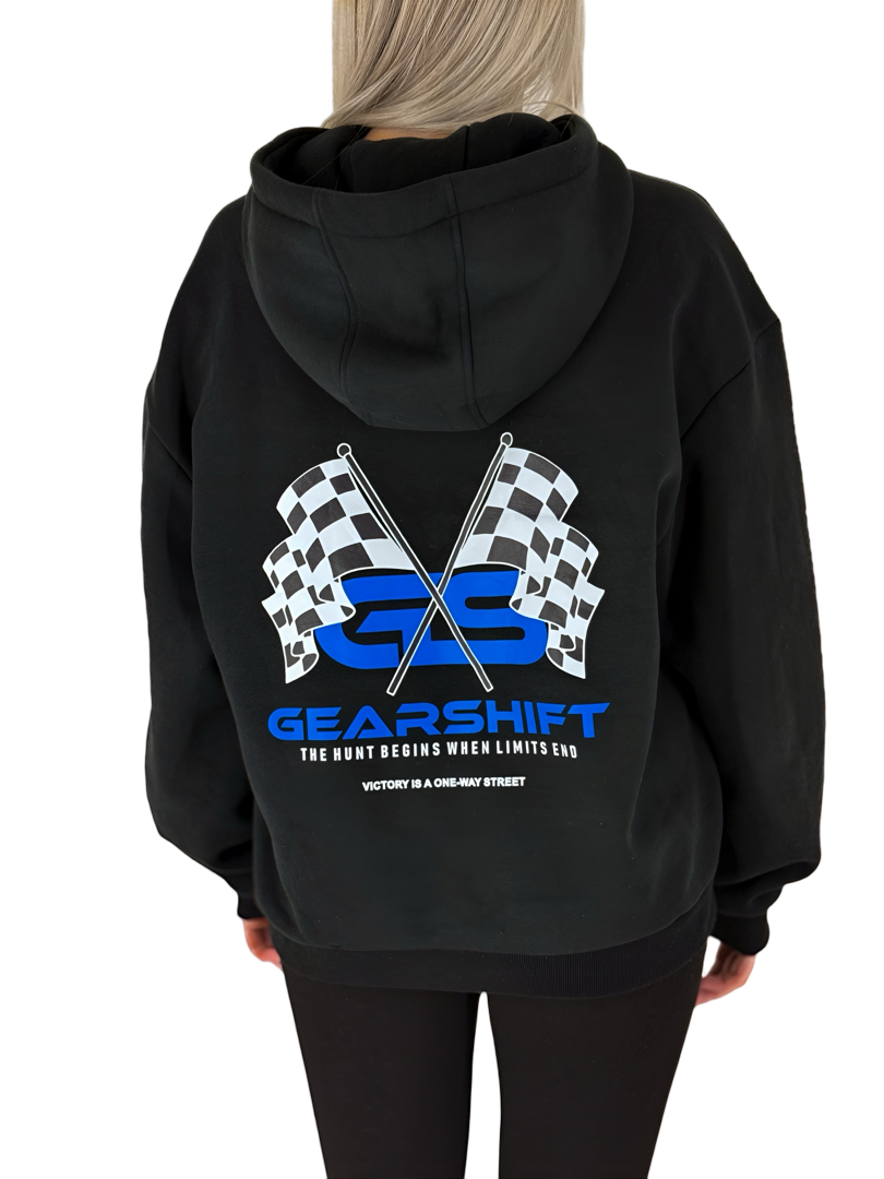 Gearshift Racing Hoodie Blau